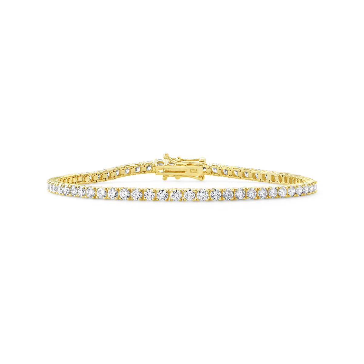 18K Yellow Gold Lab Grown Diamond Tennis Bracelet - 4.18 ct. total weight