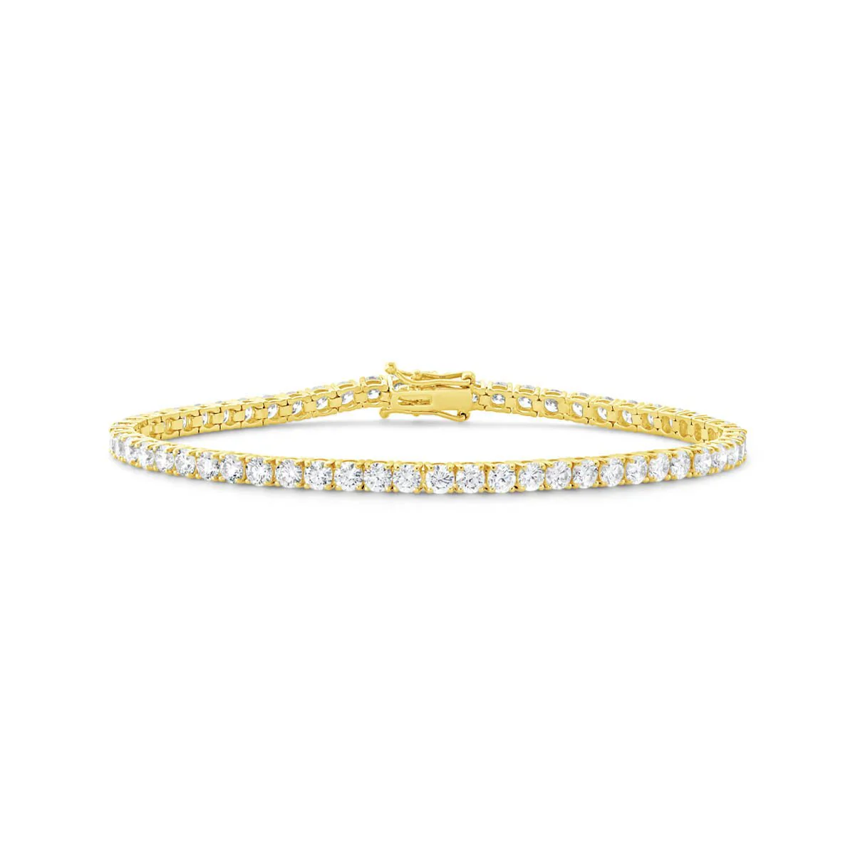 18K Yellow Gold Lab Grown Diamond Tennis Bracelet - 5.79 ct. total weight