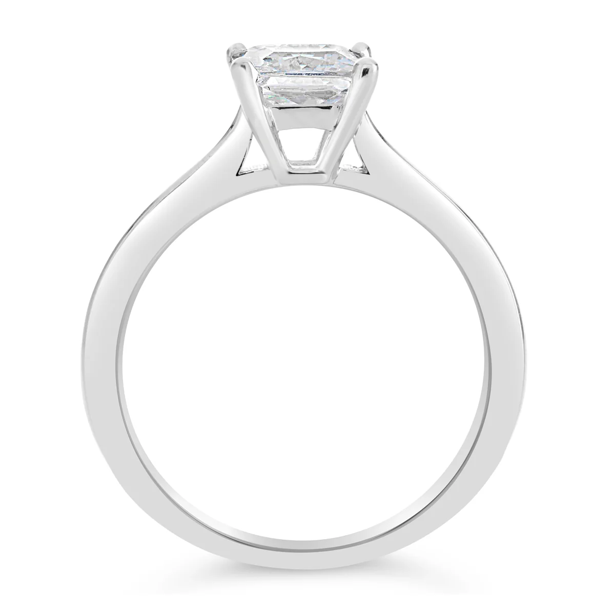 4 Claw Princess Cut Solitaire Engagement Ring - ACB056 - Image 5