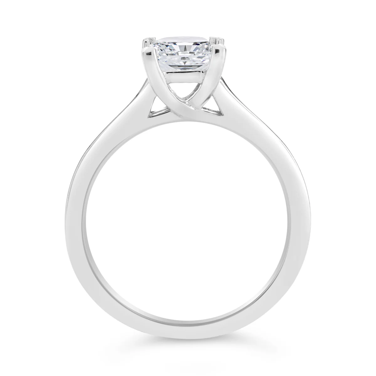 4 Claw Princess Cut Solitaire Engagement Ring - ACB060 - Image 5