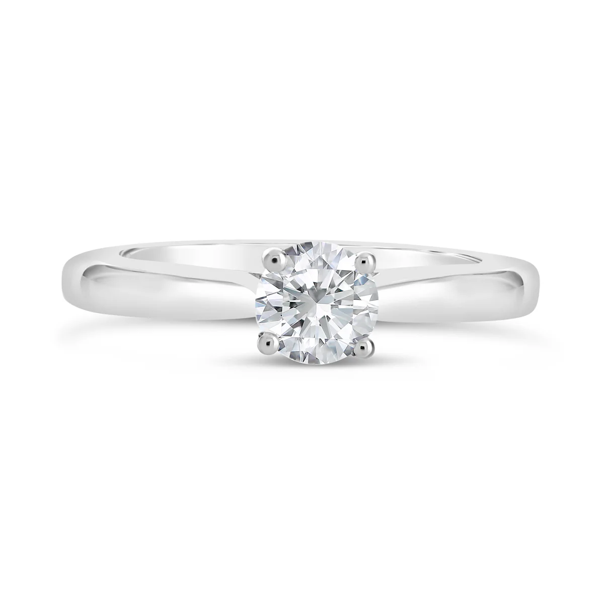 4 Claw Round Brilliant Cut Solitaire Engagement Ring - ACB055 - Image 2