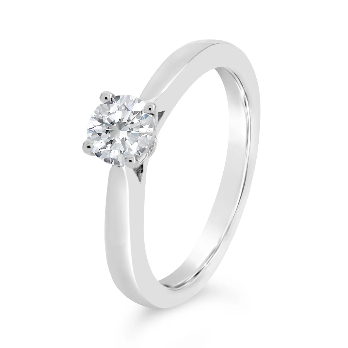 4 Claw Round Brilliant Cut Solitaire Engagement Ring - ACB055 - Image 5