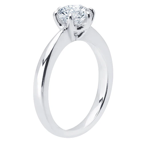 6 Claw Round Brilliant Cut Solitaire Engagement Ring - ACB101 - Image 3