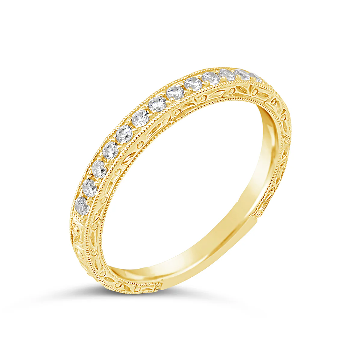 Art Deco Inspired Diamond Wedding Band - SNR367R - Image 6