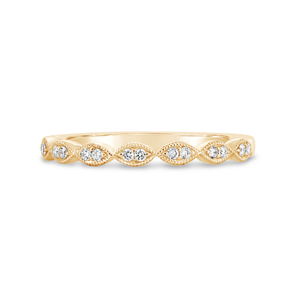 Art Deco Marquise shape Diamond Wedding Band - ARB1306 - Image 3