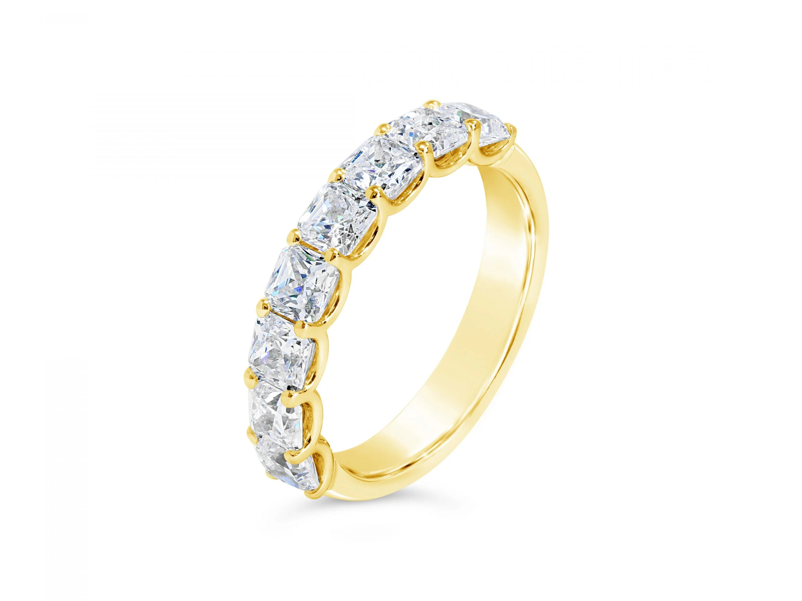 Asscher Diamond Wedding Band - YJA9827R - Image 4