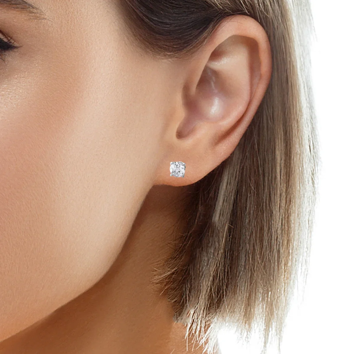 Certified Premium Lab Grown Diamond Stud Earrings - (1.50+ ct. total weight) - Image 2