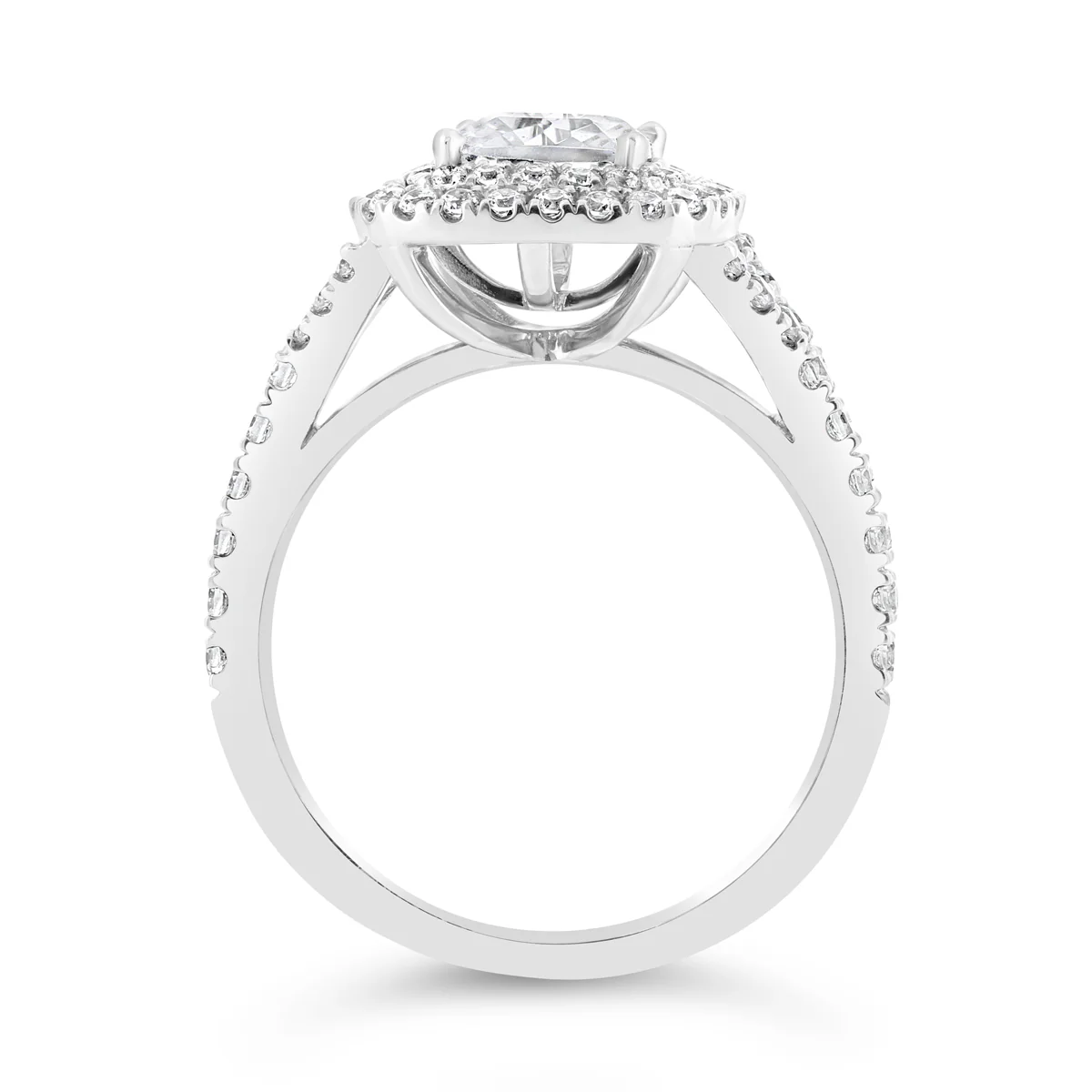 Cushion Cut Double Halo Diamond Engagement Ring ACB238 - Image 5
