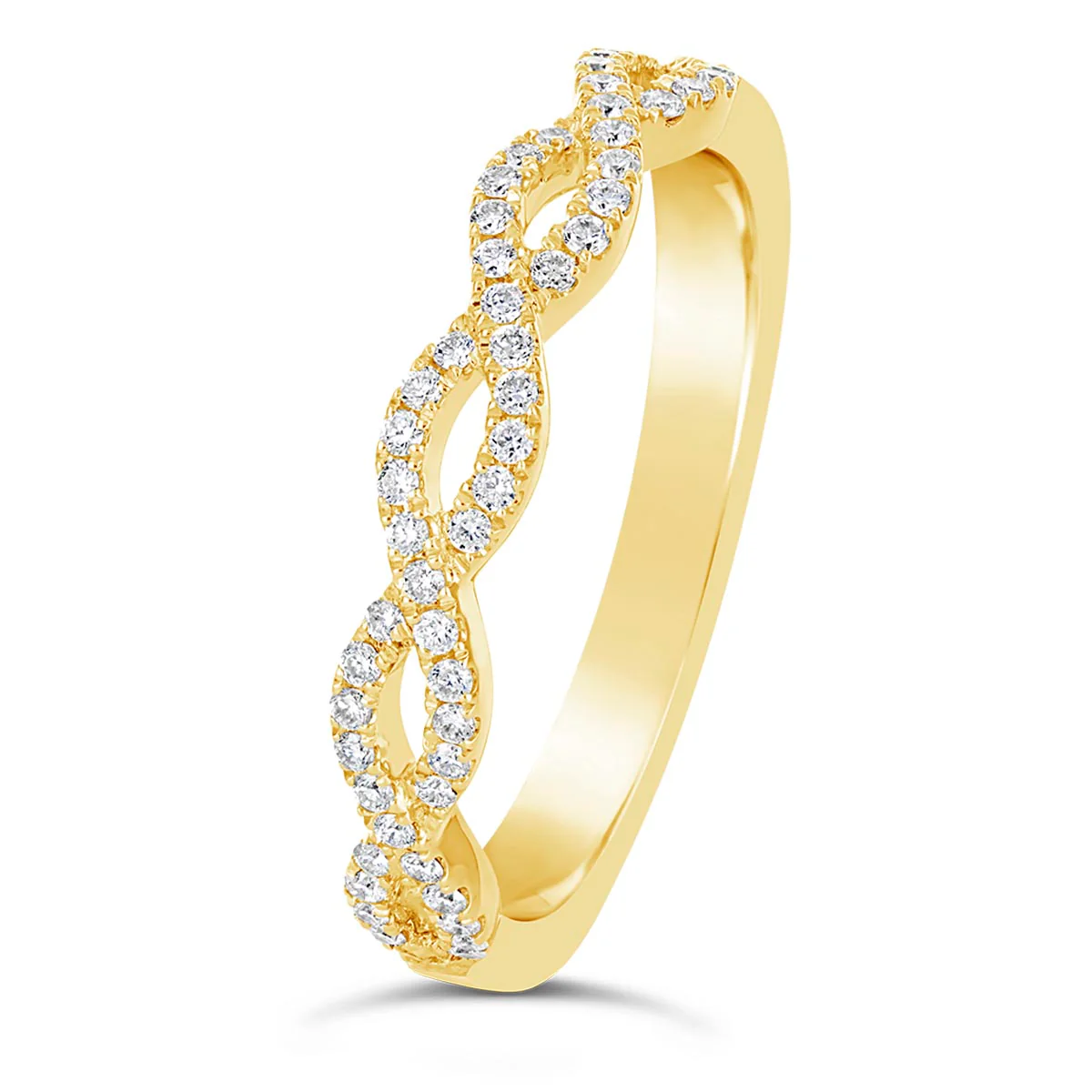 Entwined Diamond Wedding Band - CR3995D - Image 2