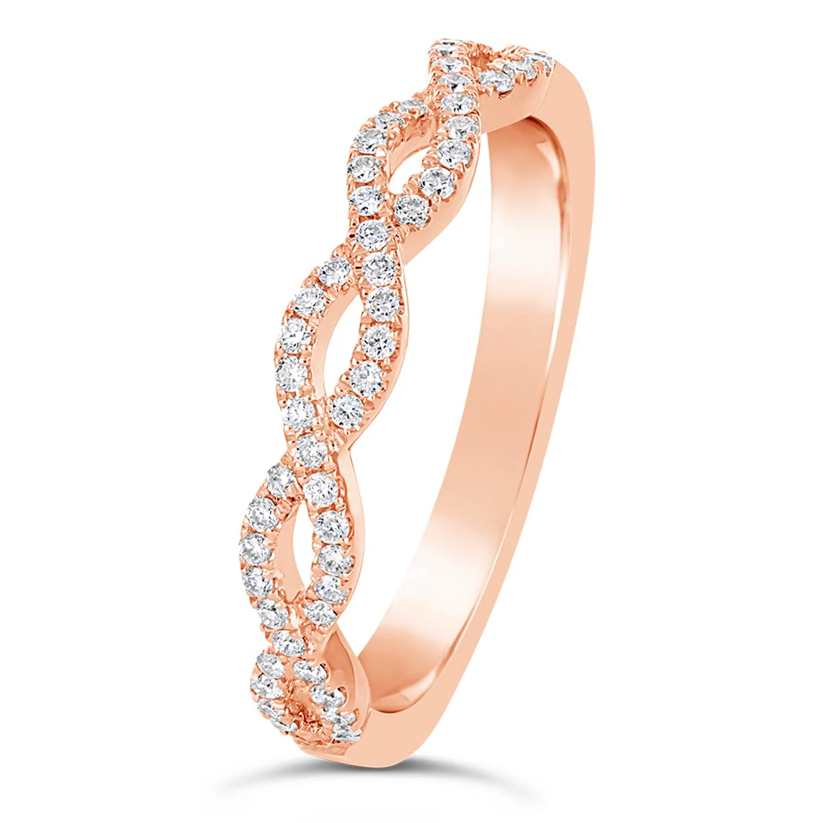 Entwined Diamond Wedding Band - CR3995D - Image 3