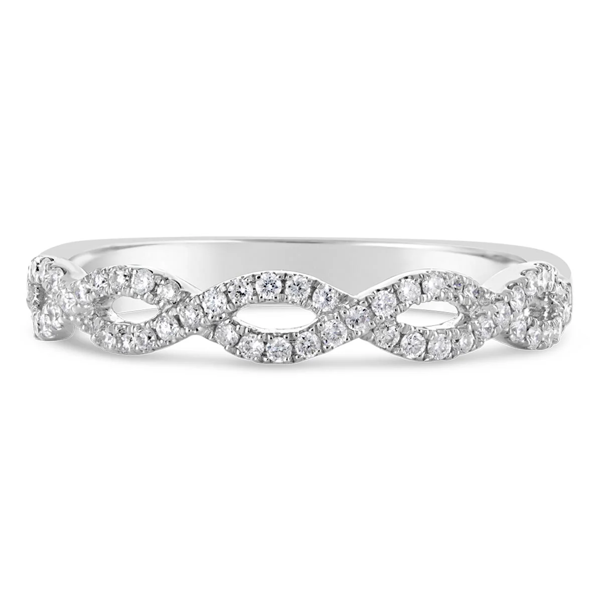 Entwined Diamond Wedding Band - CR3995D - Image 4