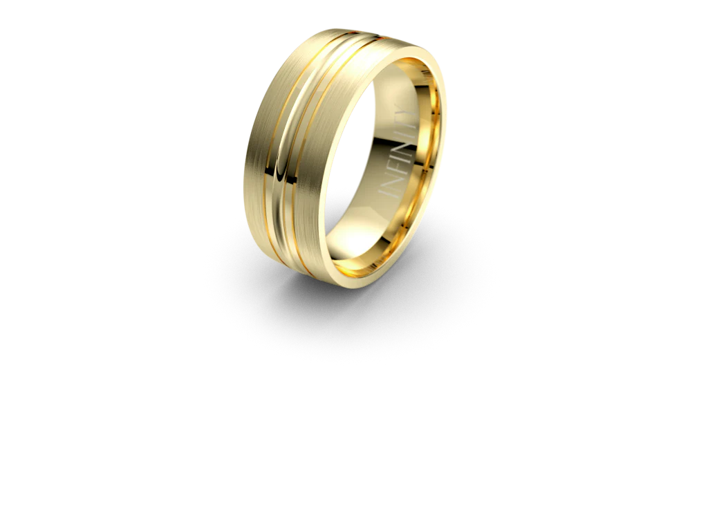 Infinity Centre Channel Mens Wedding Band - IN1020 - Image 5