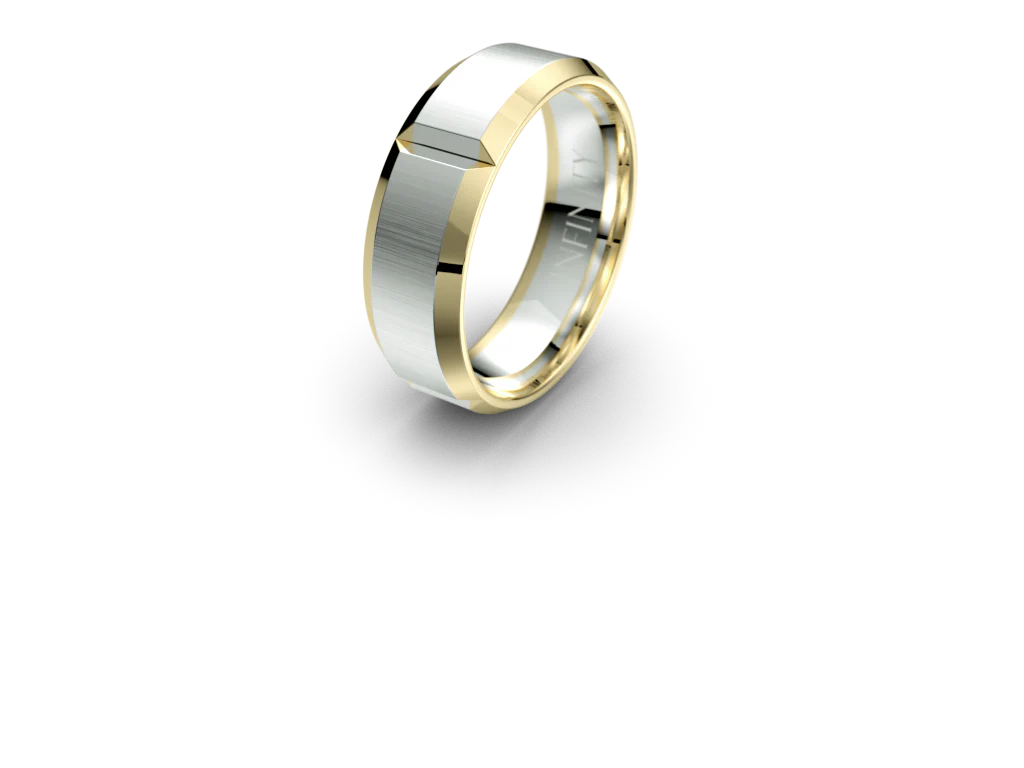 Infinity Divot Mens Wedding Band with A Brushed Finish - IN1080 - Image 5