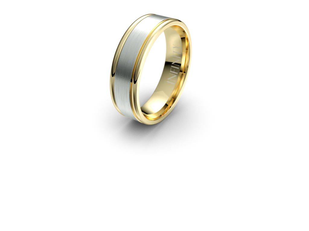 Infinity Mens Wedding Band with Defined Round Edging- IN1036 - Image 4