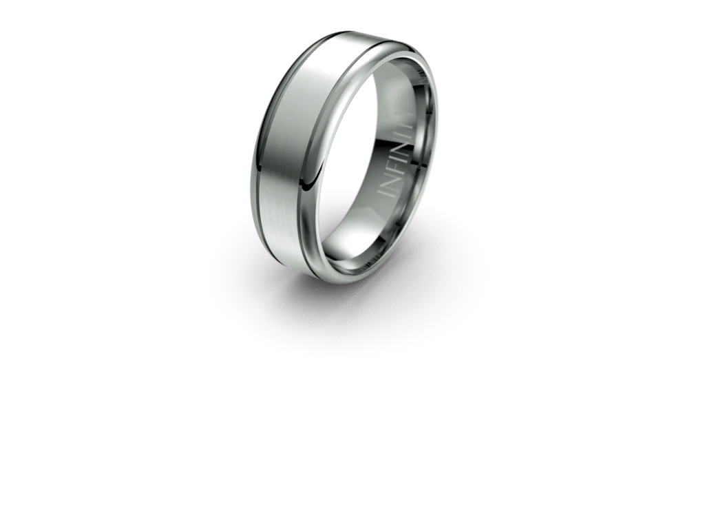 Infinity Mens Wedding Band with Rounded Edges- IN1023 - Image 3