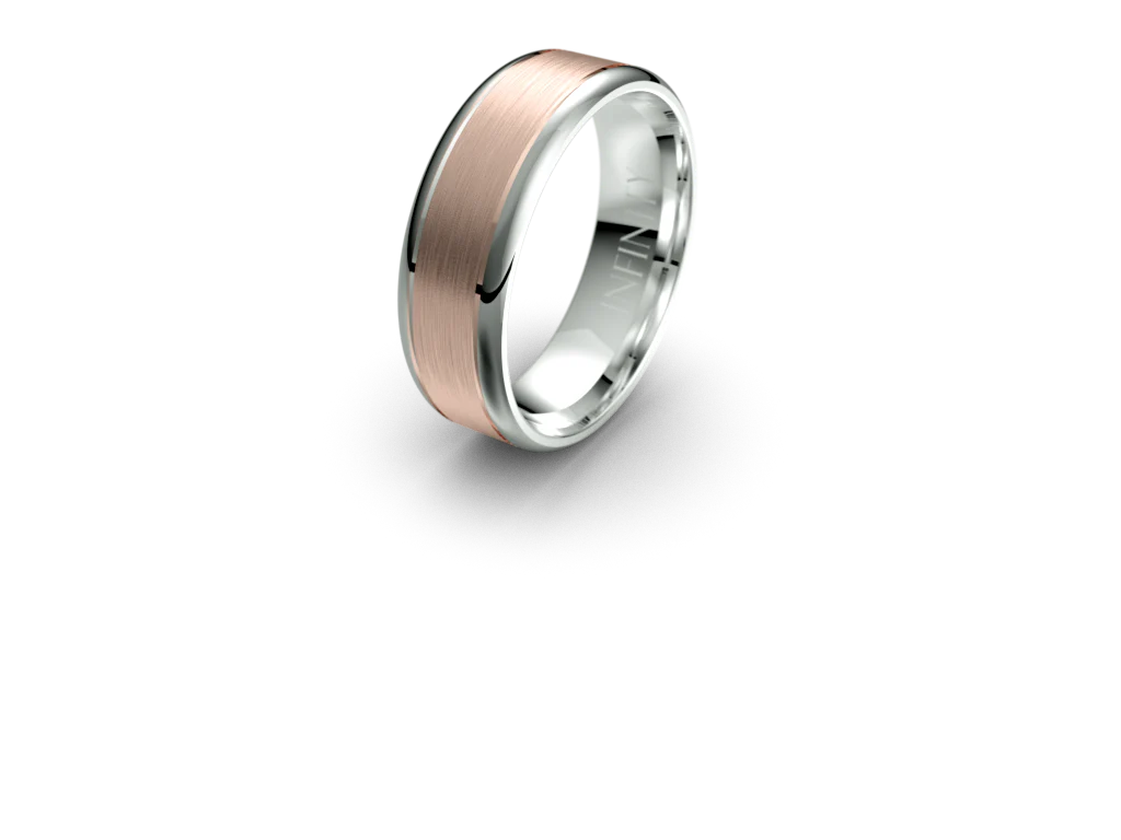 Infinity Mens Wedding Band with Rounded Edges- IN1023 - Image 5