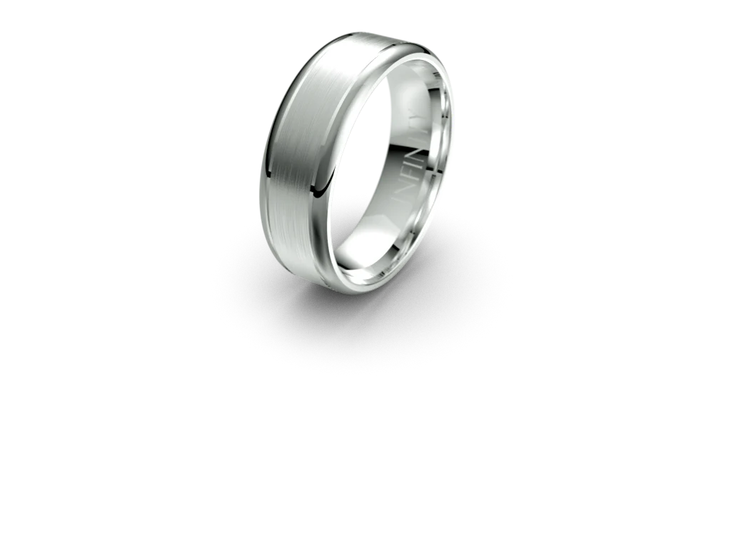 Infinity Mens Wedding Band with Rounded Edges- IN1023 - Image 6