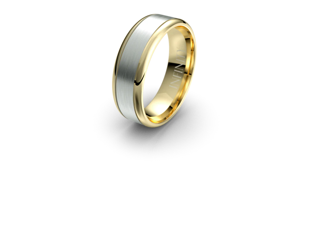 Infinity Mens Wedding Band with Rounded Edges- IN1023 - Image 7