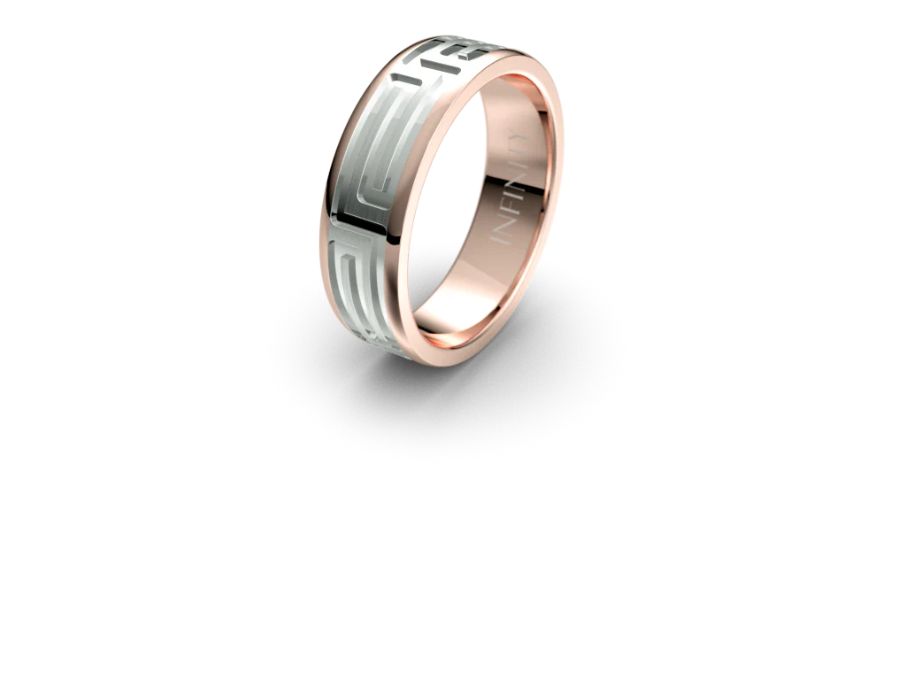 Infinity Patterned Mens Wedding Band - IN1049 - Image 2