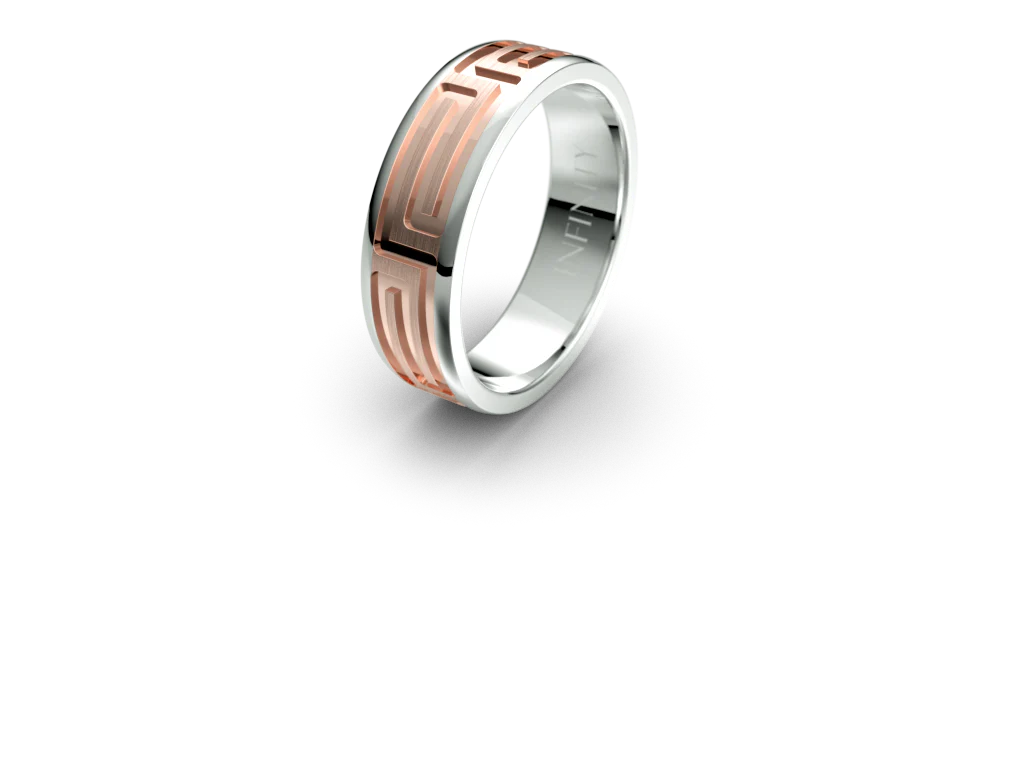 Infinity Patterned Mens Wedding Band - IN1049 - Image 3