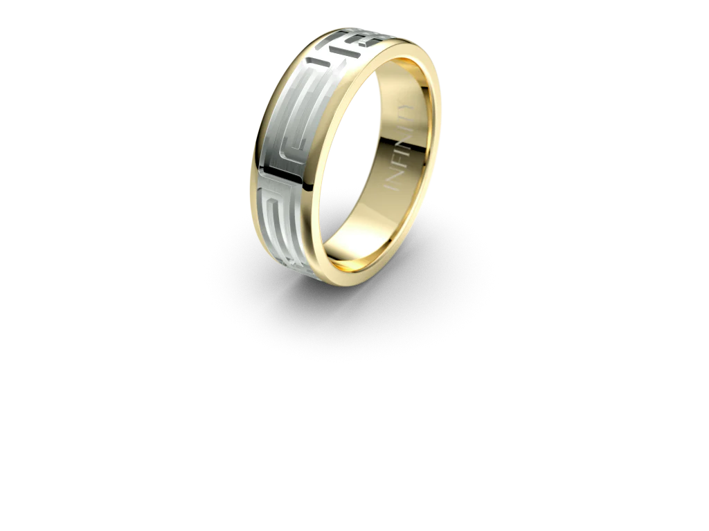 Infinity Patterned Mens Wedding Band - IN1049 - Image 5