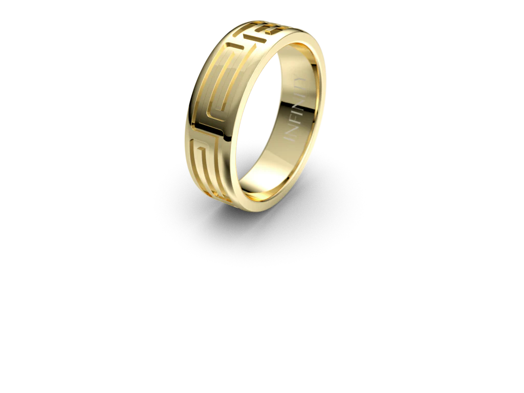 Infinity Patterned Mens Wedding Band - IN1049 - Image 6