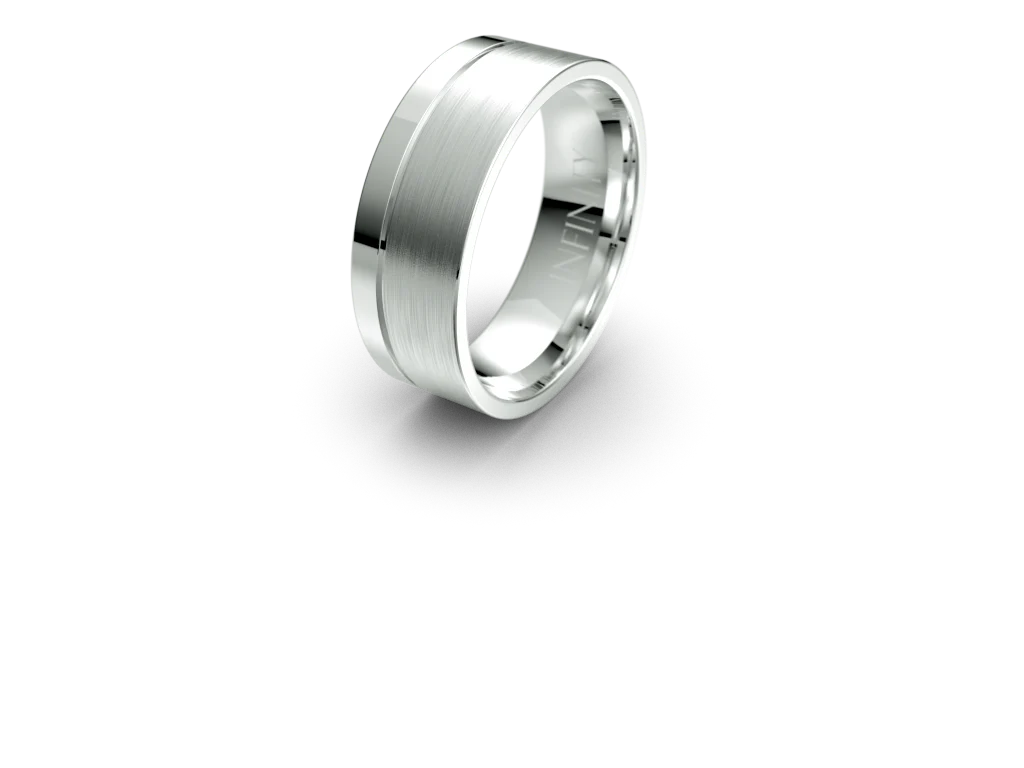 Infinity Two Tone Mens Wedding Band - IN1046 - Image 4