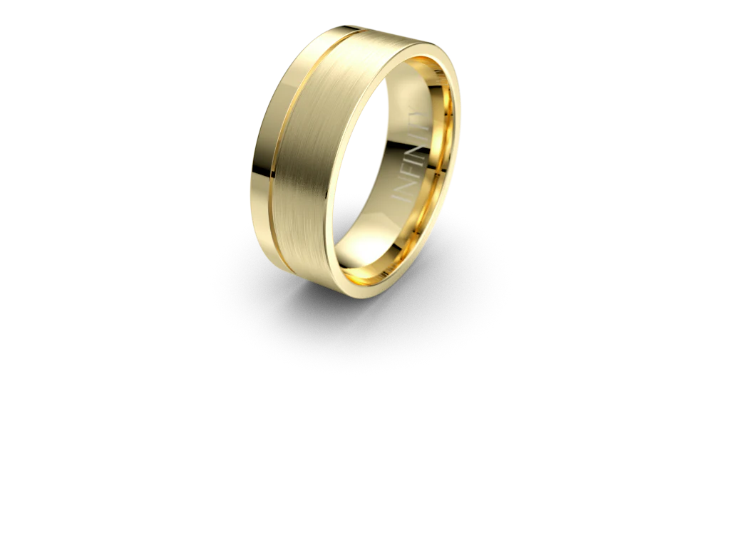 Infinity Two Tone Mens Wedding Band - IN1046 - Image 6