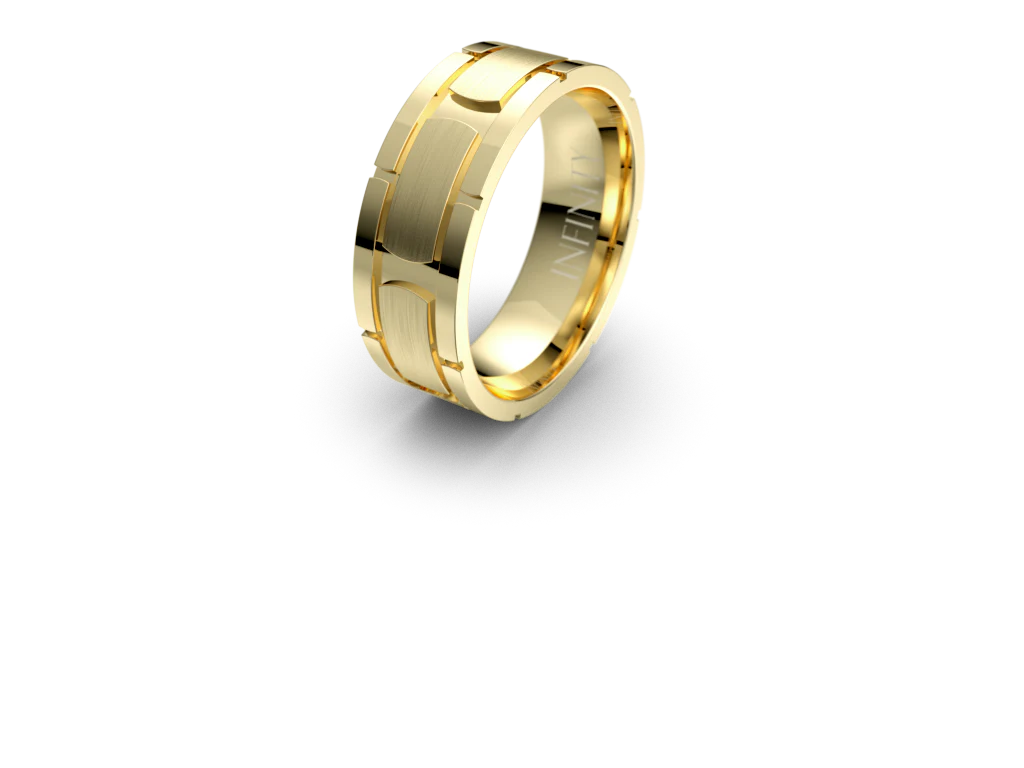 Infinity Two Tone Mens Wedding Band - IN1369 - Image 7