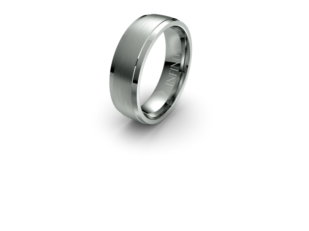 Infinity Two Tone Mens Wedding Band - IN1388 - Image 3