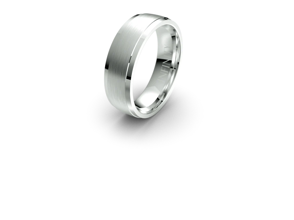 Infinity Two Tone Mens Wedding Band - IN1388 - Image 5