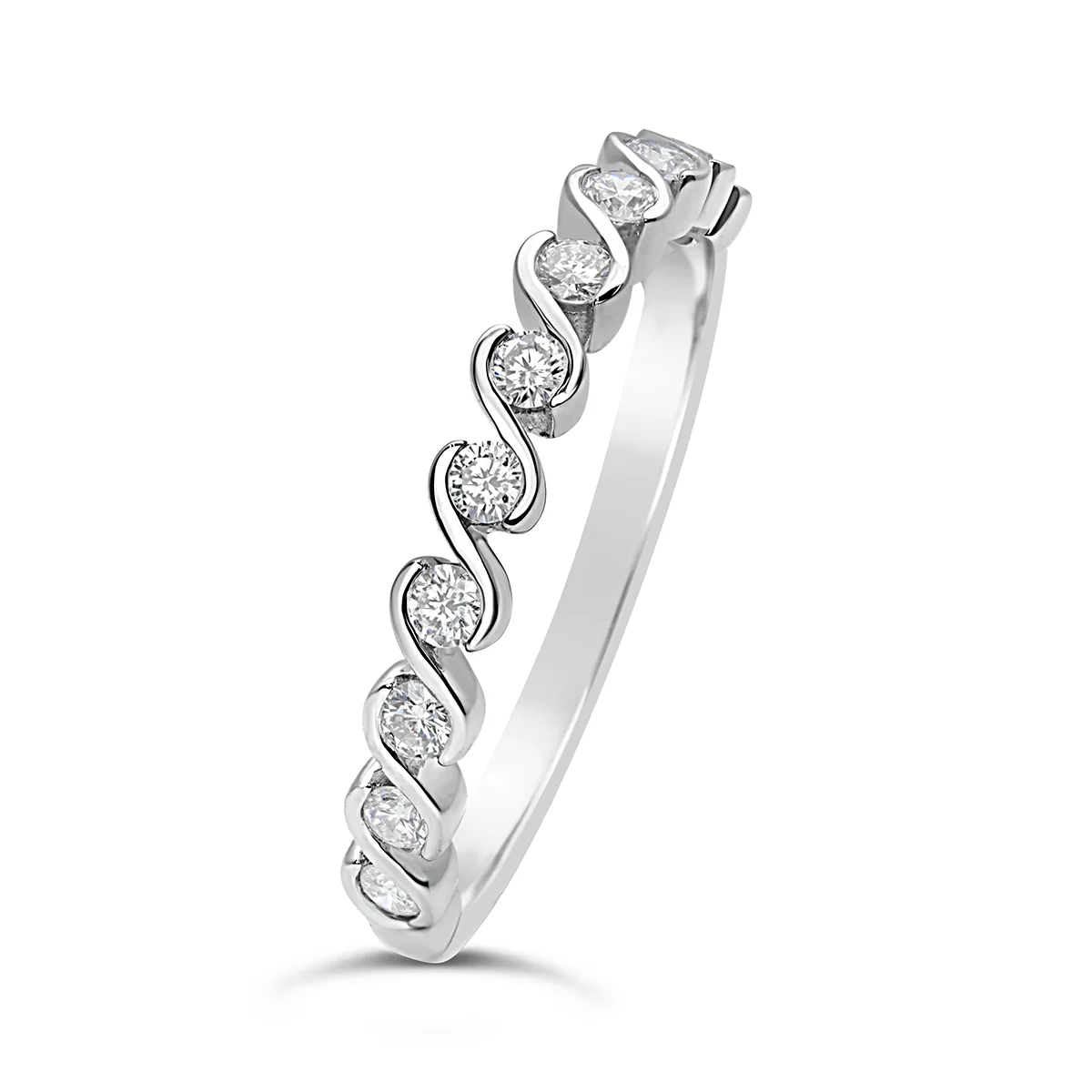 Modern Diamond Wedding Band - GR13623 - Image 3