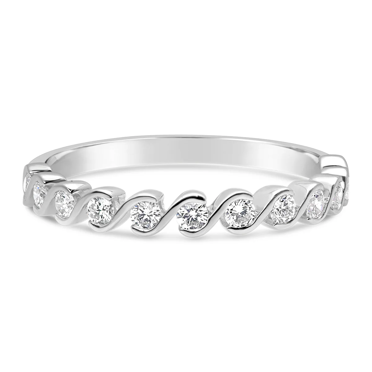 Modern Diamond Wedding Band - GR13623 - Image 4