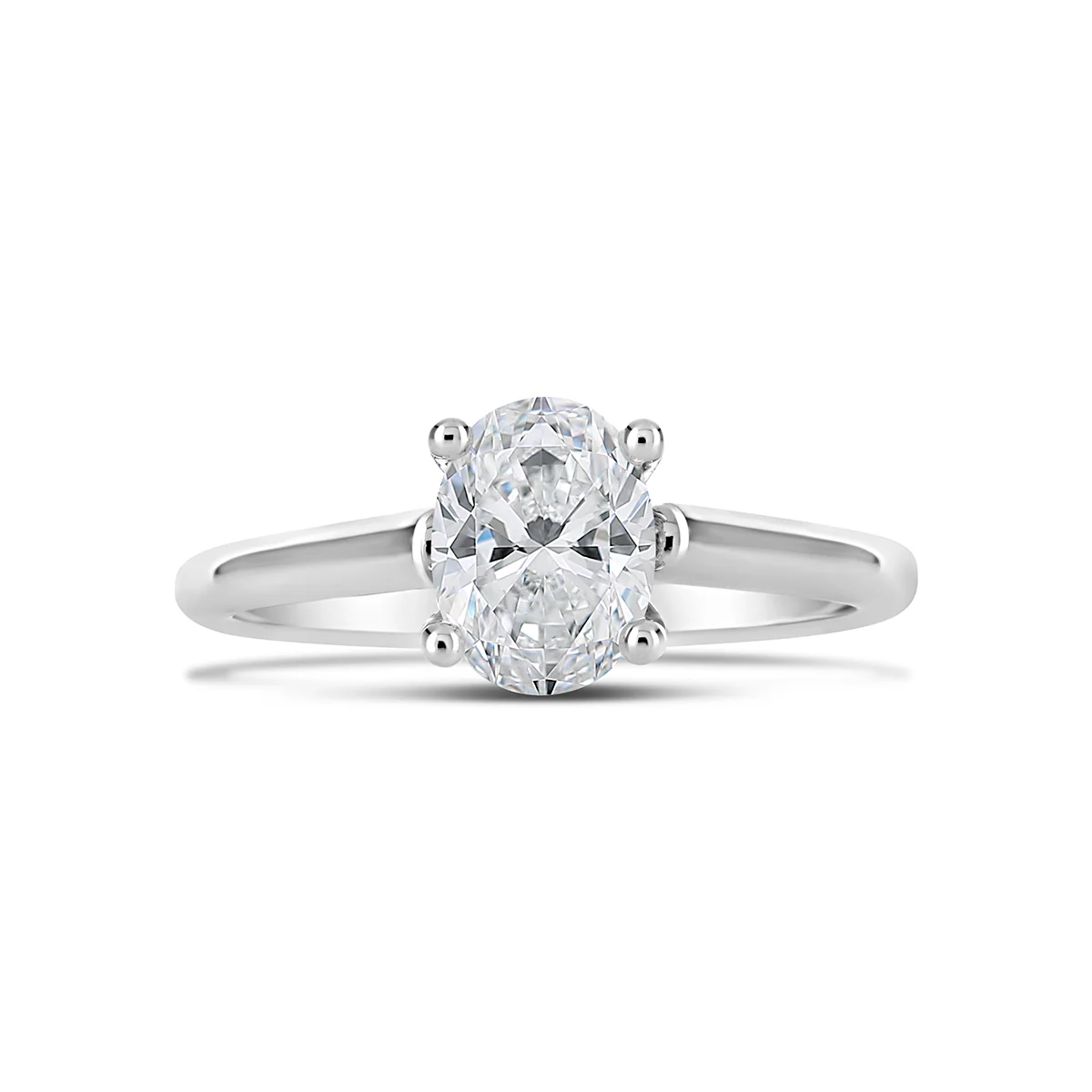 Oval Cut Cathedral Solitaire Engagement Ring - ACB125 - Image 5