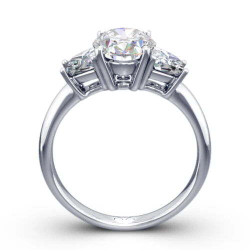 Oval Cut Three Stone Diamond Engagement Ring - CR3391 - Image 5