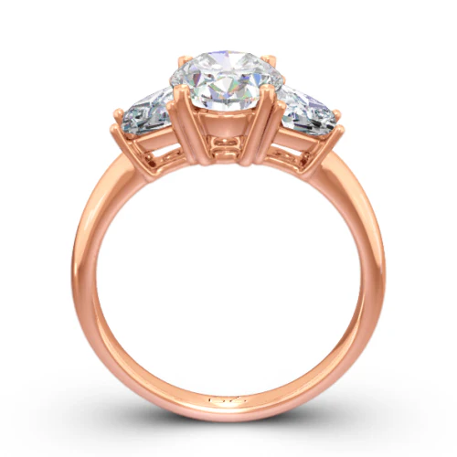 Oval Cut Three Stone Diamond Engagement Ring - CR3391 - Image 8