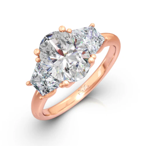 Oval Cut Three Stone Diamond Engagement Ring - CR3391 - Image 9