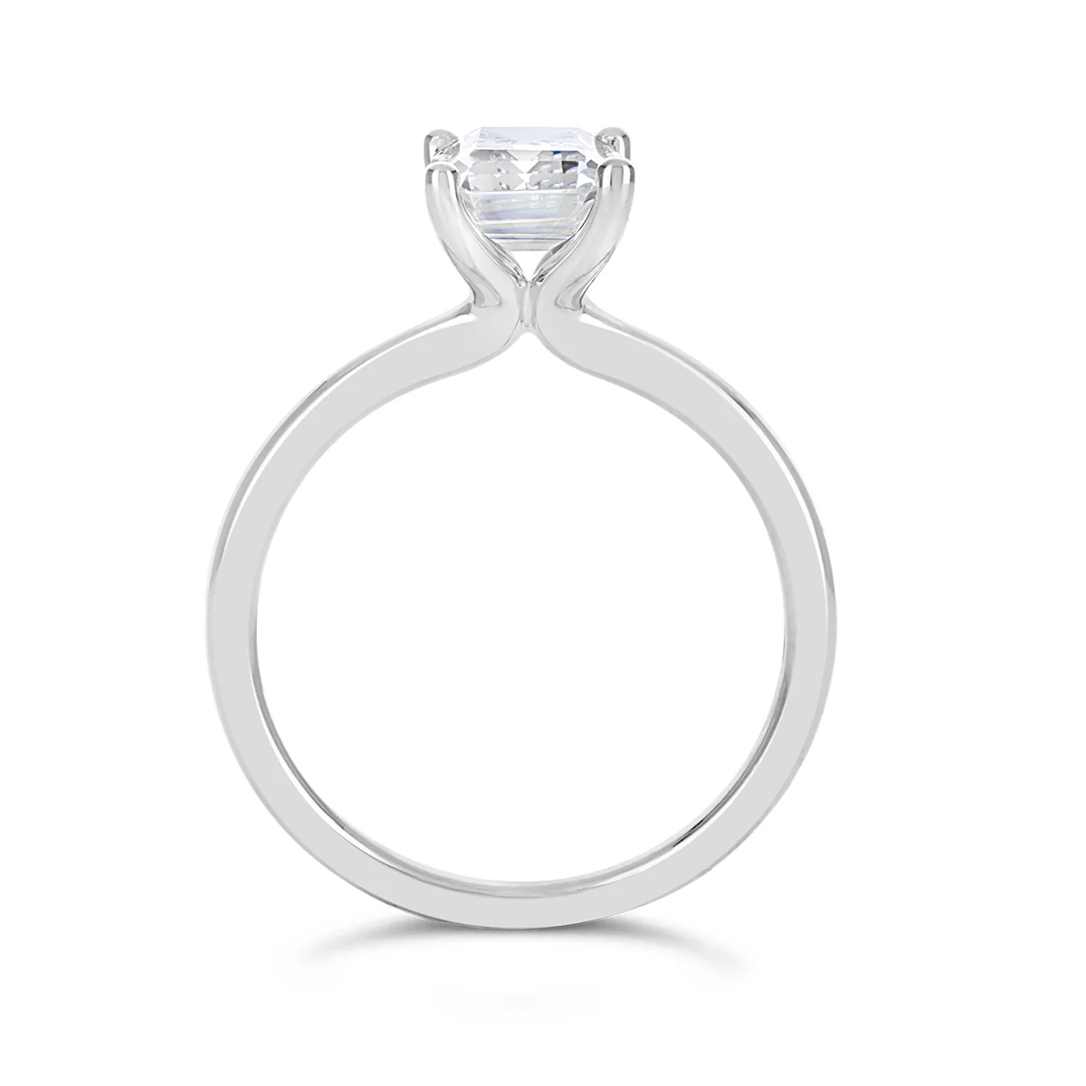 Oval Shape Solitaire Diamond Engagement Ring - ACB129 - Image 2