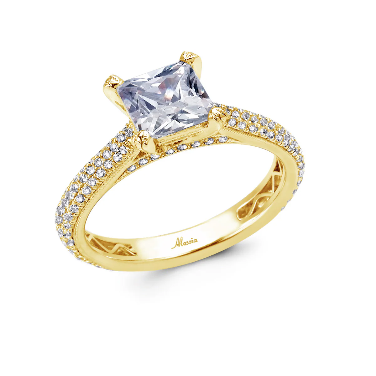 Princess Cut Diamond Engagement Ring - ACB002 - Image 5
