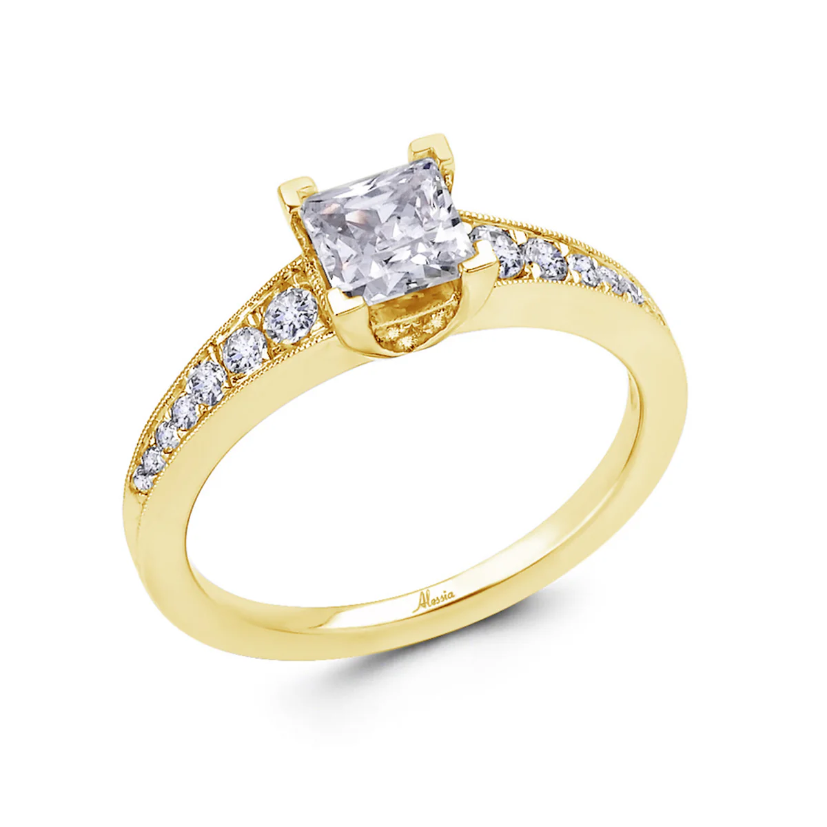 Princess Cut Diamond Engagement Ring - ACB024 - Image 5