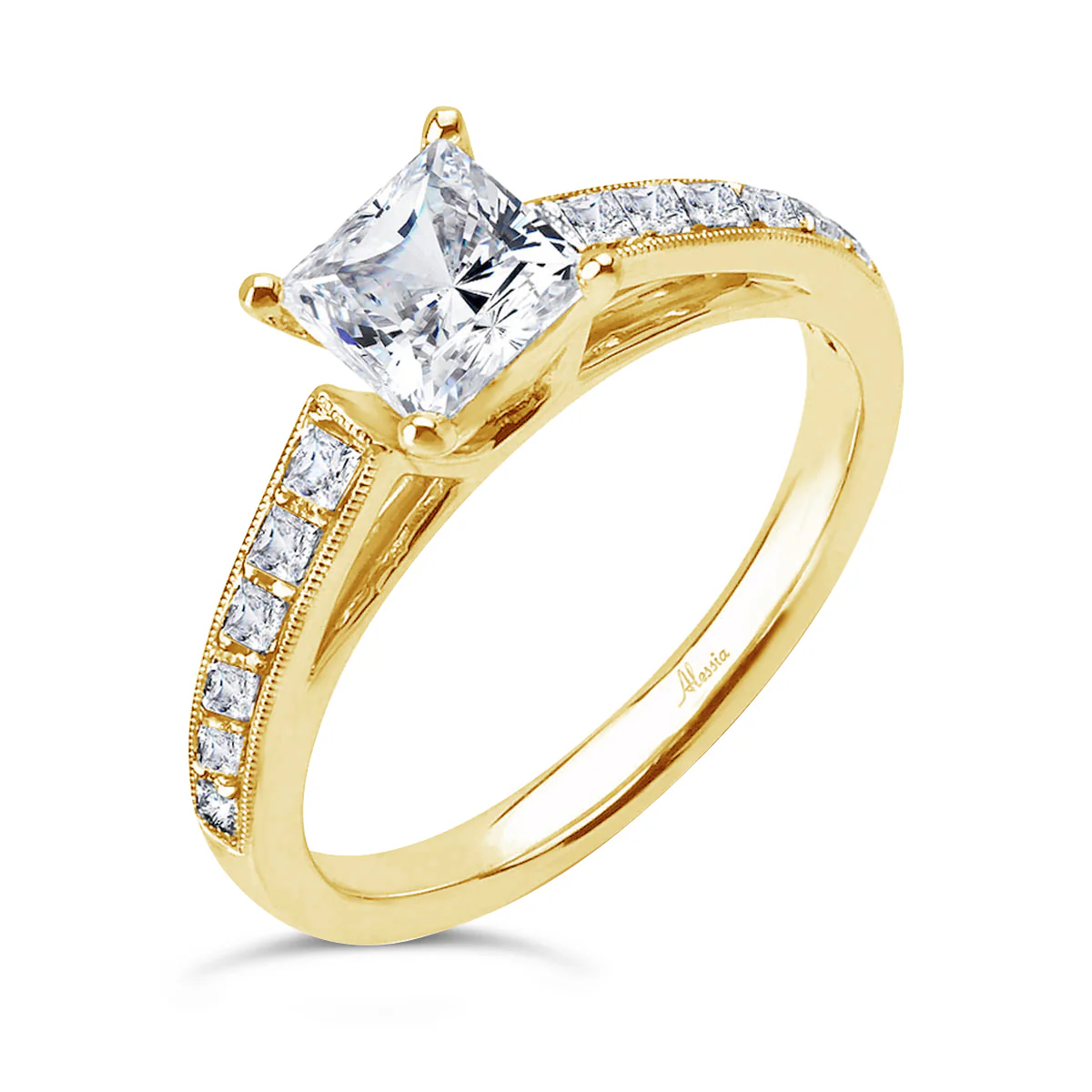 Princess Cut Diamond Engagement Ring - ACB053 - Image 2