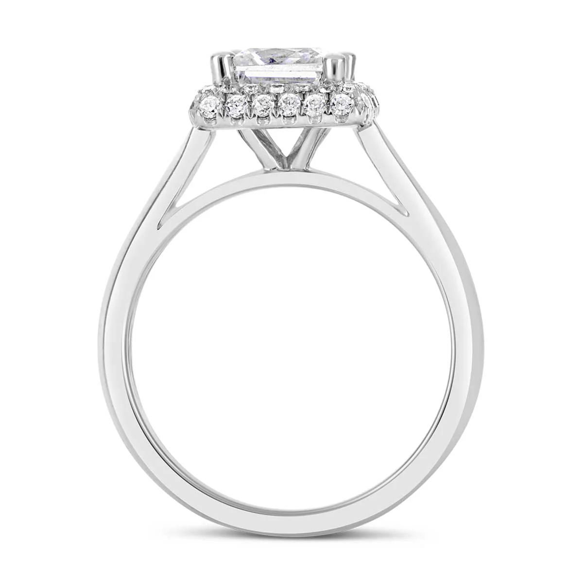 Princess Cut Diamond Halo Engagement Ring - ACB023 - Image 3