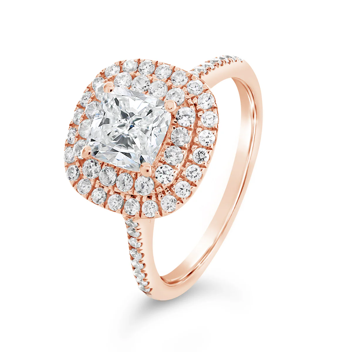 Princess Cut Diamond Halo Engagement Ring - ACB062 - Image 3