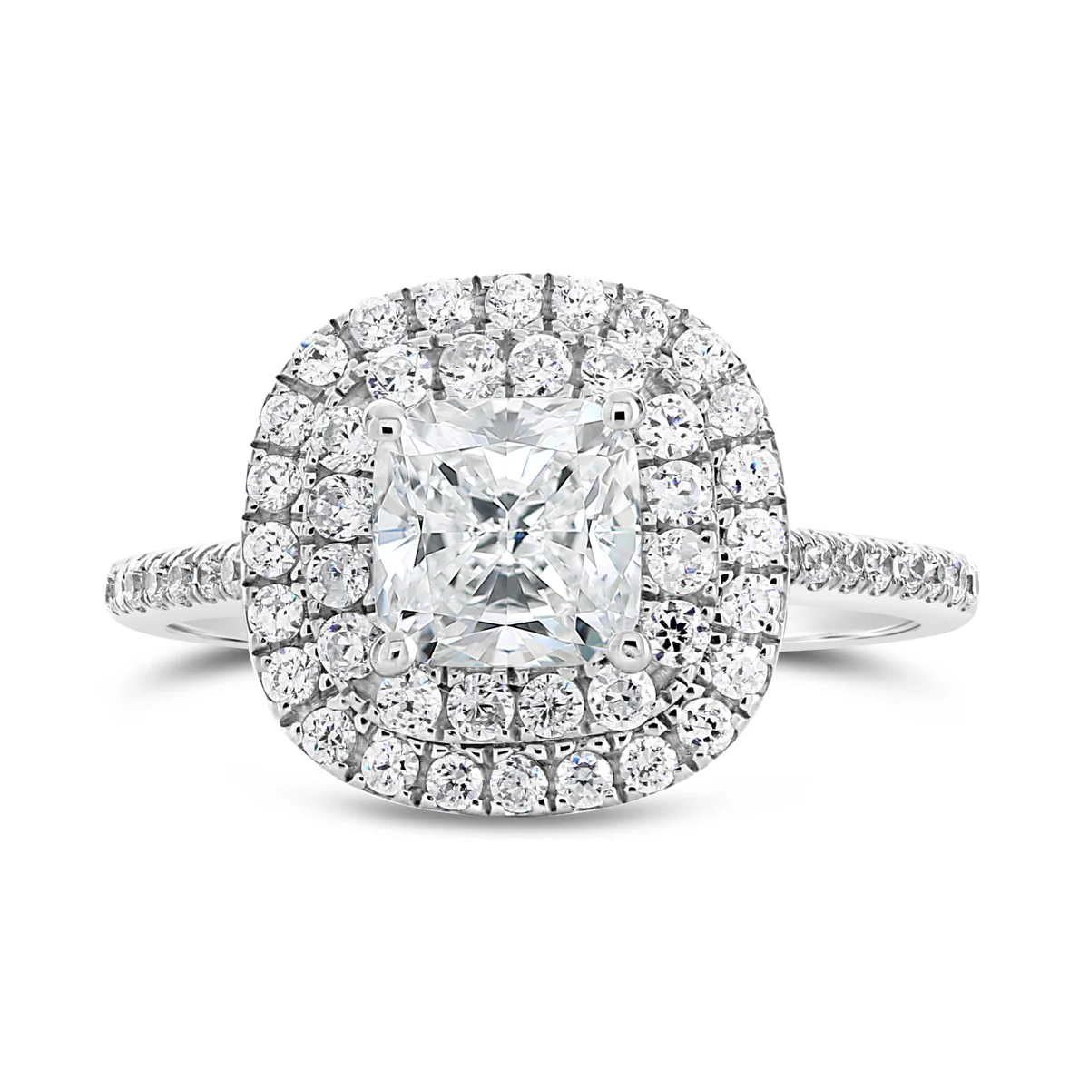 Princess Cut Diamond Halo Engagement Ring - ACB062 - Image 5