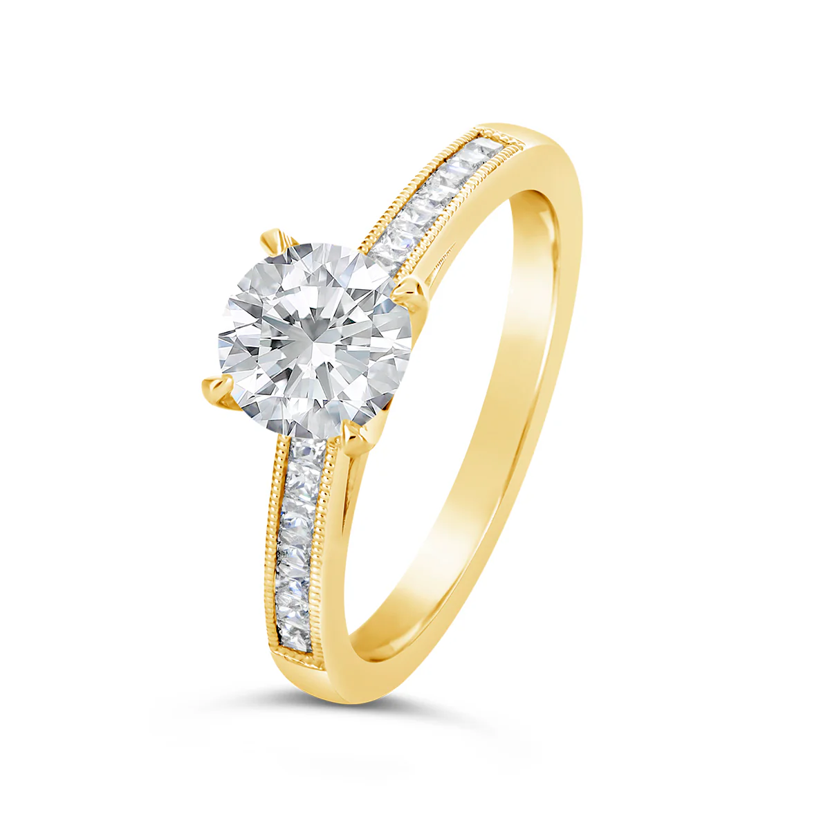 Round Brillaint Cut Diamond Engagement Ring - ACB134 - Image 3
