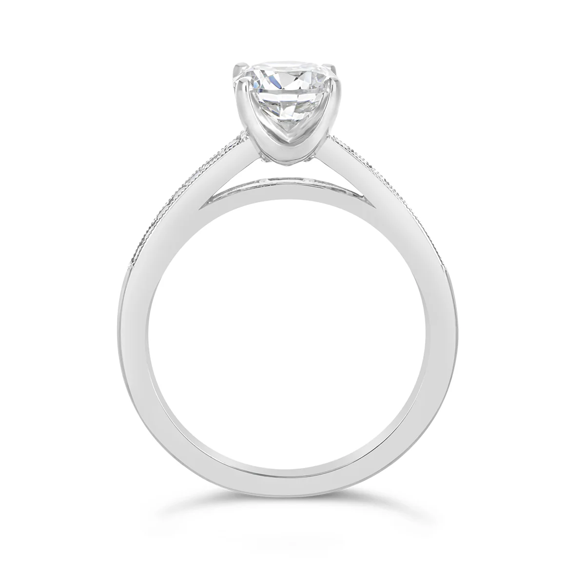 Round Brillaint Cut Diamond Engagement Ring - ACB134 - Image 4