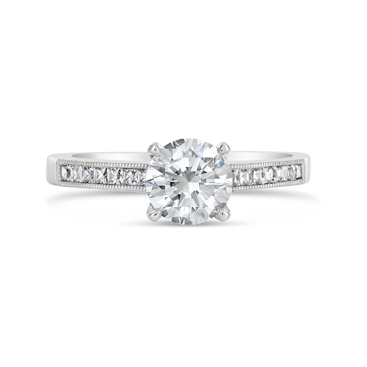 Round Brillaint Cut Diamond Engagement Ring - ACB134 - Image 5