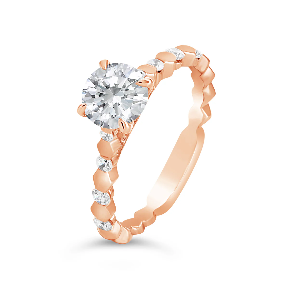 Round Brilliant Cut Diamond Engagament Ring - ACB106 - Image 3