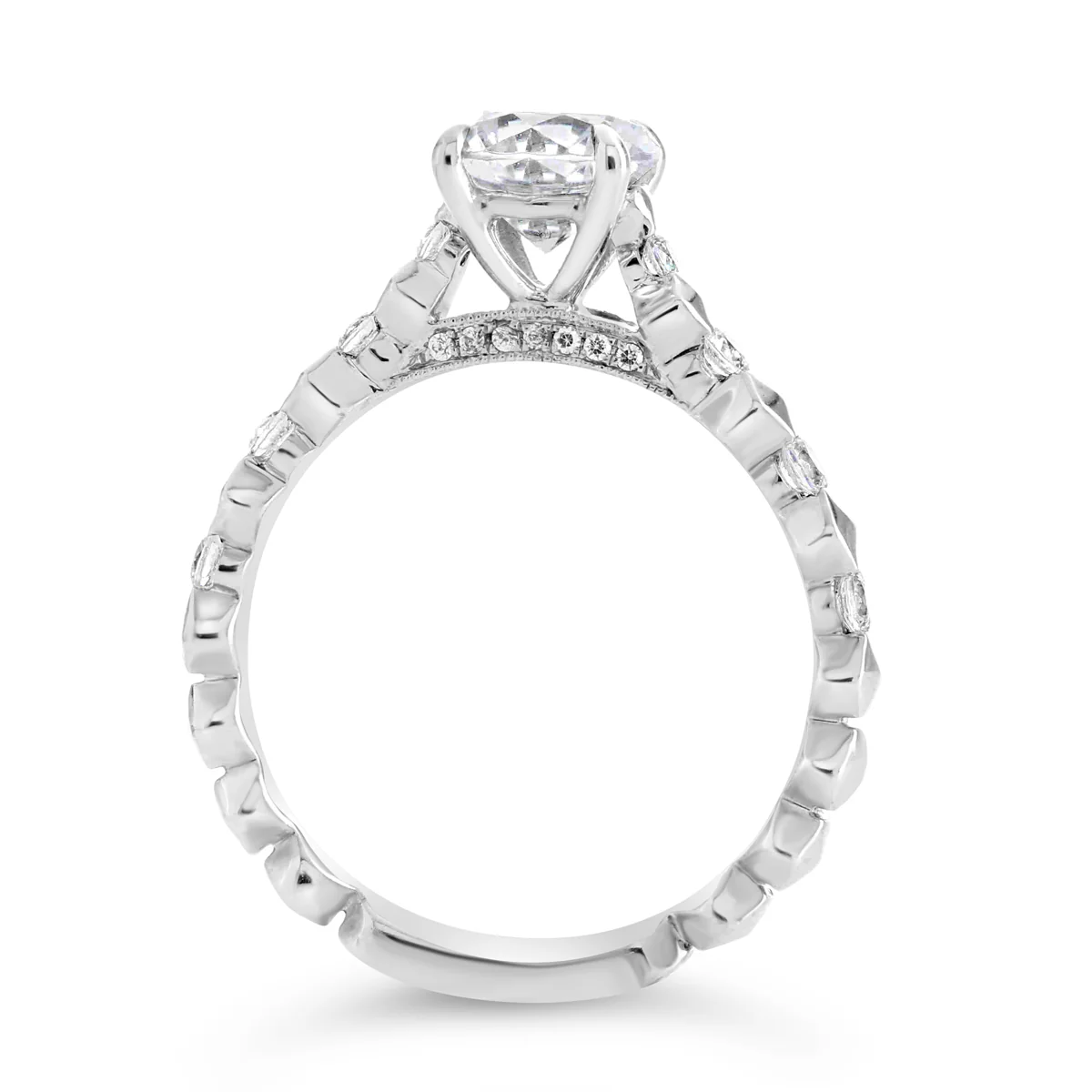 Round Brilliant Cut Diamond Engagament Ring - ACB106 - Image 4