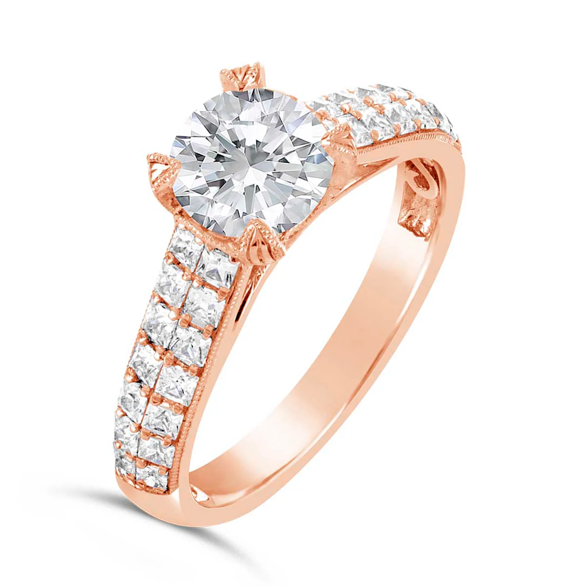 Round Brilliant Cut Diamond Engagement Ring - ACB010 - Image 5